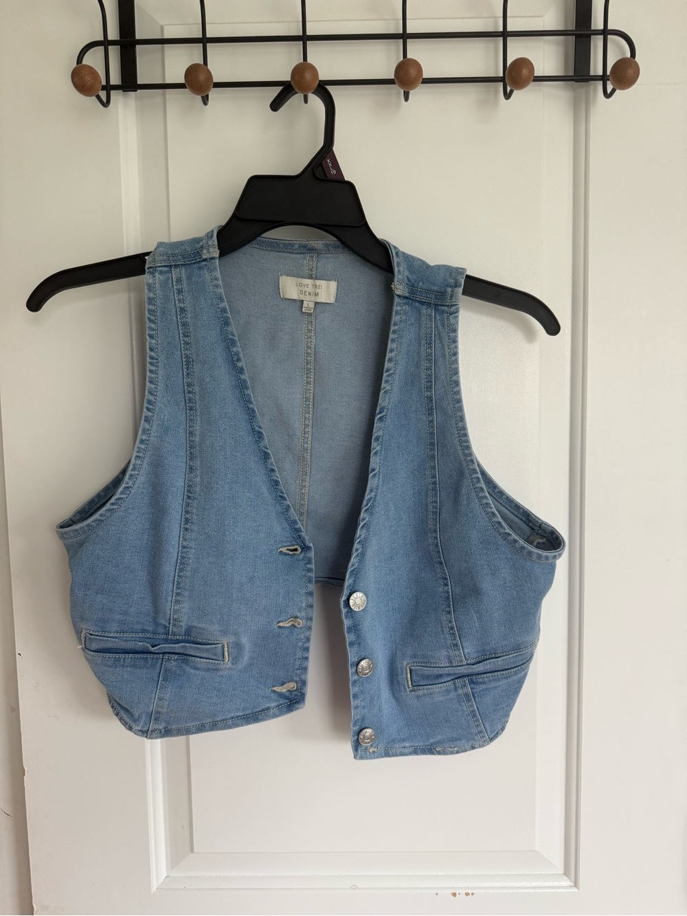 Love Tree Light Blue Denim Vest